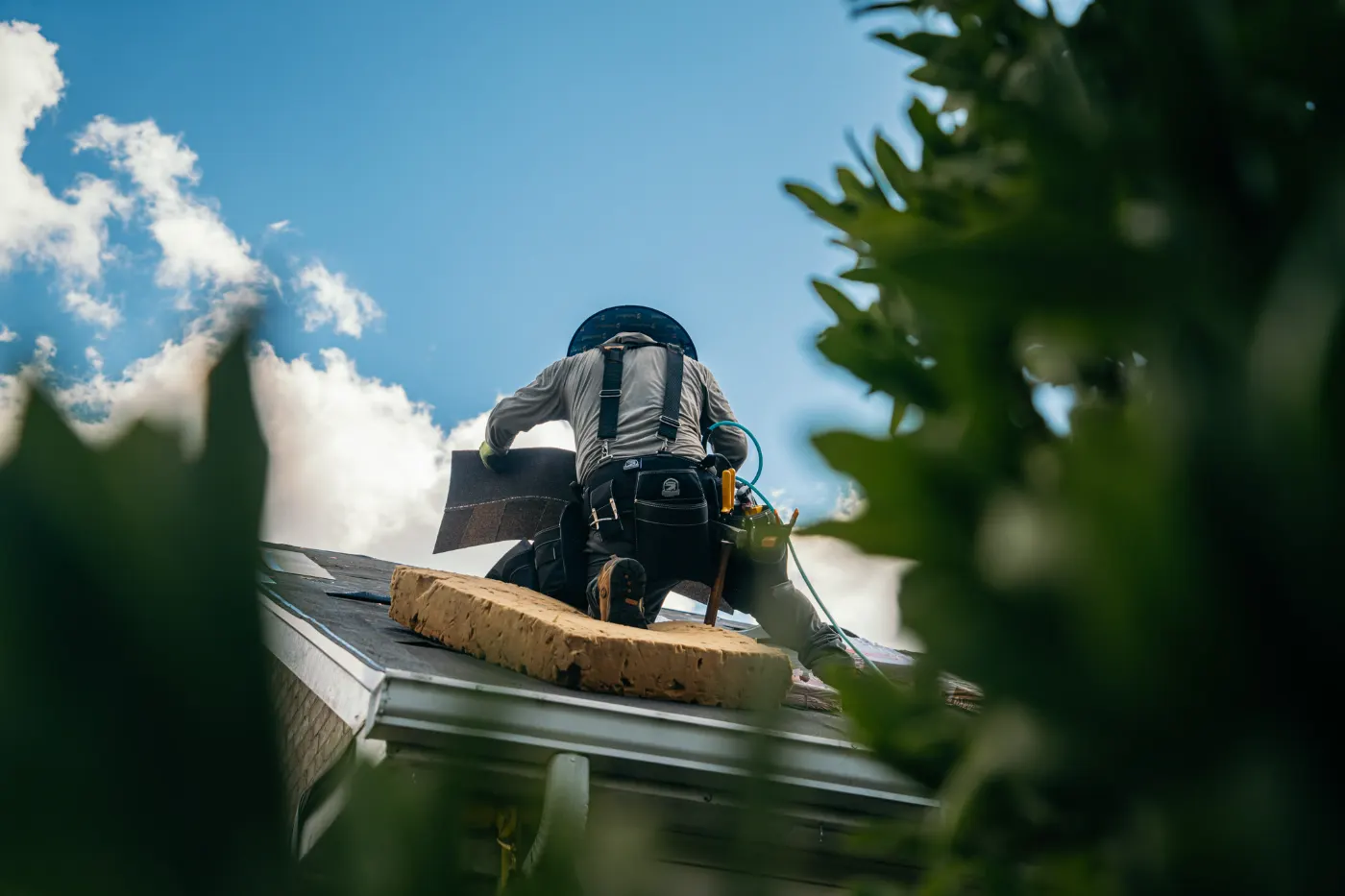 Storm damage documented on a Flat Rock home