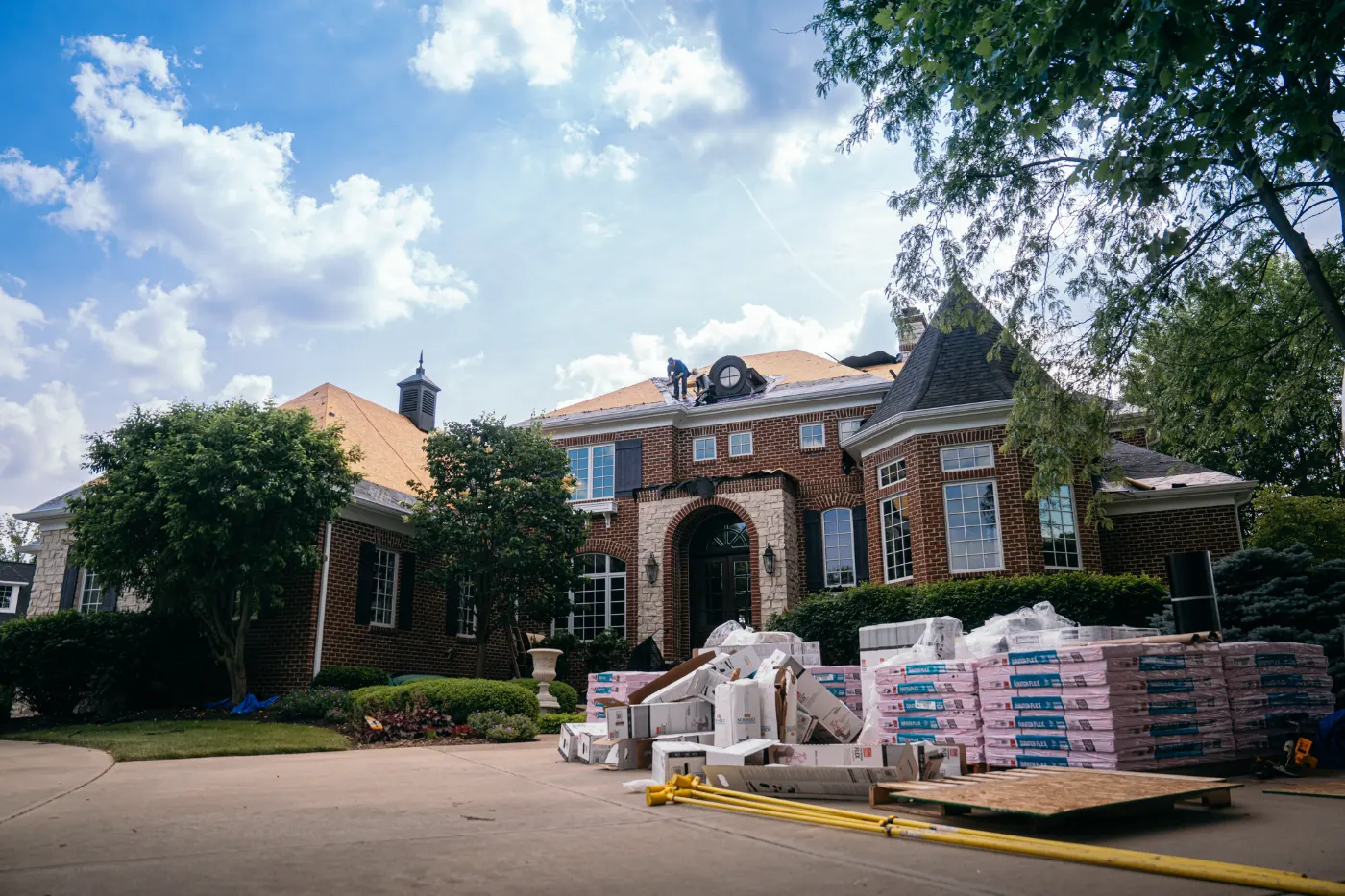 Roof inspection documented on a Flat Rock home